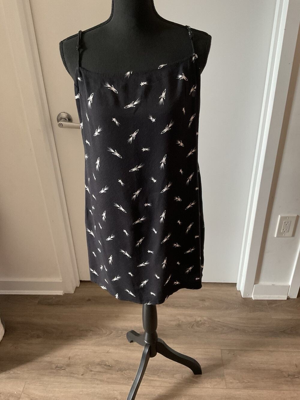 Reformation Starman Rocket Print Slip Mini Dress Sz 12